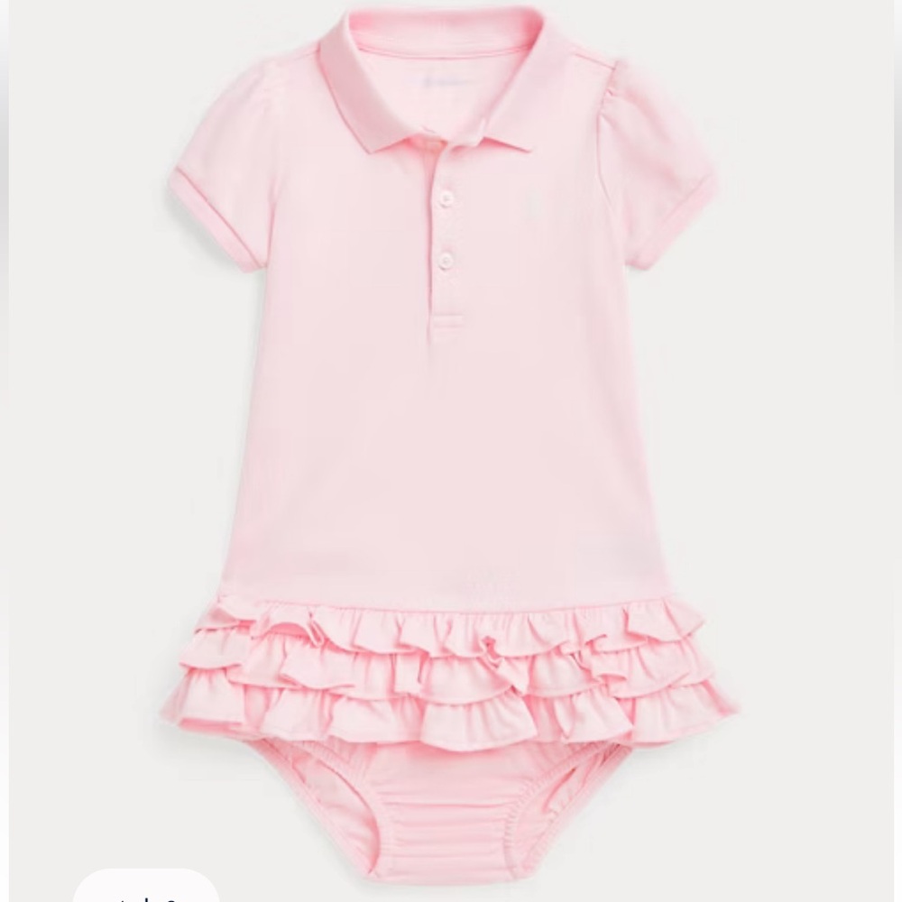 Polo Ralph Lauren Ruffled Cotton Polo Dress and Bloomer set